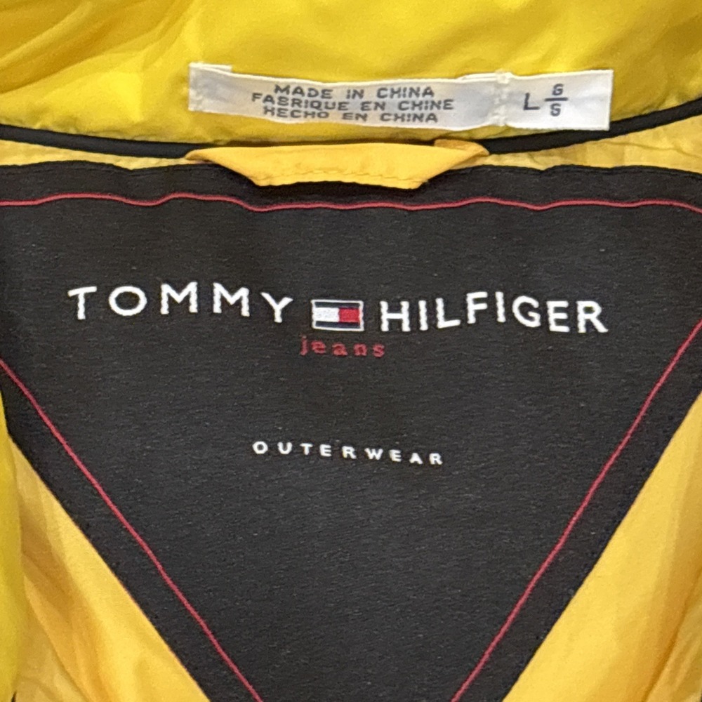 Tommy Hilfiger Puffer Jacket womens large Yellow READ - Picture 2 of 14